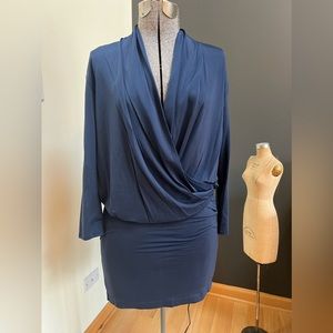 All Saints Silky Plunged Neckline Dress